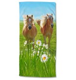 vidaXL Strandlaken HORSES 75x150 cm meerkleurig