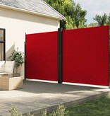 vidaXL Windscherm uittrekbaar 220x600 cm rood