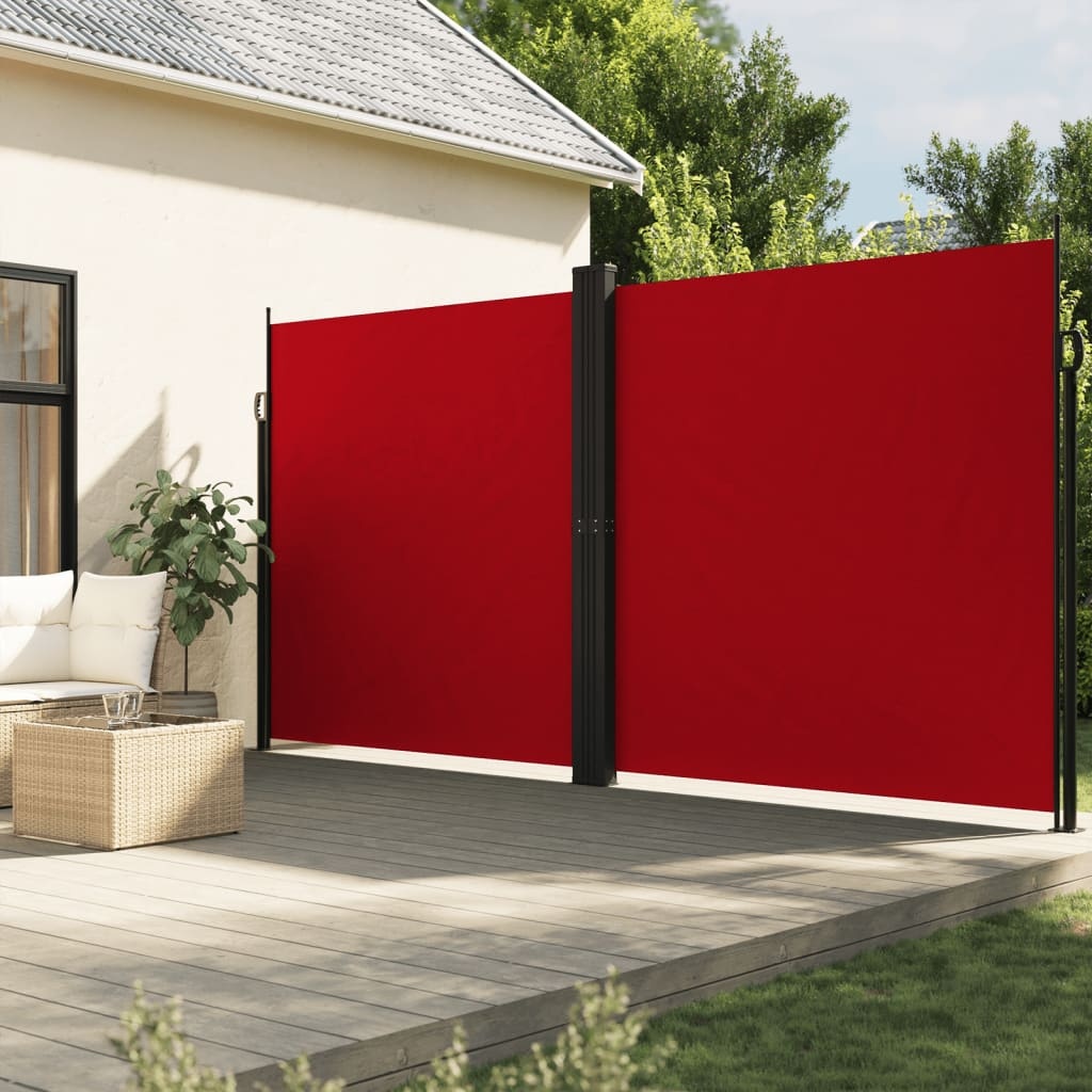 vidaXL Windscherm uittrekbaar 220x600 cm rood