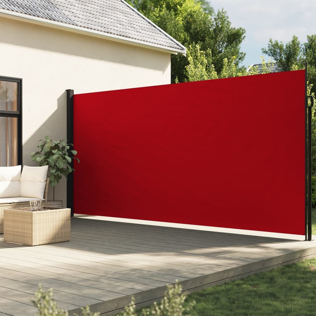 vidaXL Windscherm uittrekbaar 220x600 cm rood