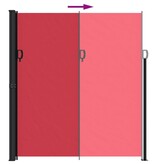 vidaXL Windscherm uittrekbaar 220x600 cm rood