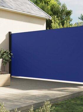 vidaXL Windscherm uittrekbaar 220x600 cm blauw