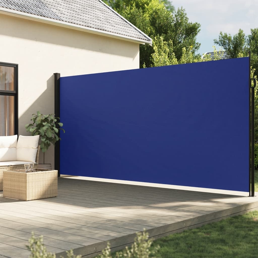 vidaXL Windscherm uittrekbaar 220x600 cm blauw