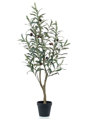 vidaXL Kunstplant in kunststof pot olijfboom 90 cm
