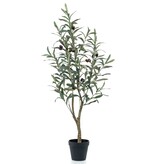 vidaXL Kunstplant in kunststof pot olijfboom 90 cm