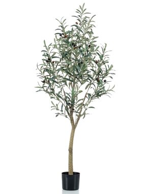 vidaXL Kunstplant in kunststof pot olijfboom 140 cm
