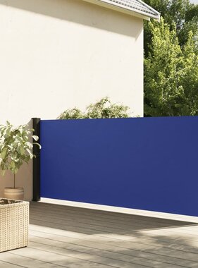 vidaXL Windscherm uittrekbaar 120x300 cm blauw