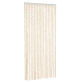 vidaXL Vliegengordijn 100x230 cm chenille beige en wit