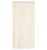 vidaXL Vliegengordijn 100x230 cm chenille beige en wit