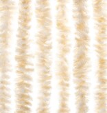 vidaXL Vliegengordijn 100x230 cm chenille beige en wit