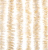 vidaXL Vliegengordijn 100x220 cm chenille beige en wit