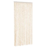 vidaXL Vliegengordijn 100x200 cm chenille beige en wit