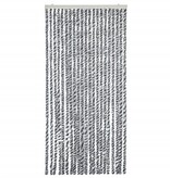 vidaXL Vliegengordijn 100x230 cm chenille grijs en zwart-wit
