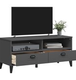 vidaXL Tv-meubel VIKEN massief grenenhout antracietgrijs