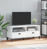 vidaXL Tv-meubel VIKEN massief grenenhout wit