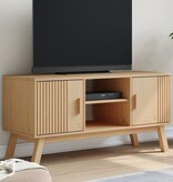 vidaXL Tv-meubel OLDEN 114x43x57 cm massief grenenhout bruin