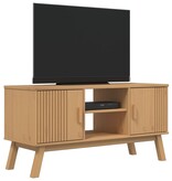 vidaXL Tv-meubel OLDEN 114x43x57 cm massief grenenhout bruin