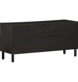 vidaXL Tv-meubel 100x33x46 cm massief mangohout zwart