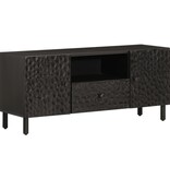 vidaXL Tv-meubel 105x33x46 cm massief mangohout zwart