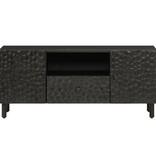 vidaXL Tv-meubel 105x33x46 cm massief mangohout zwart