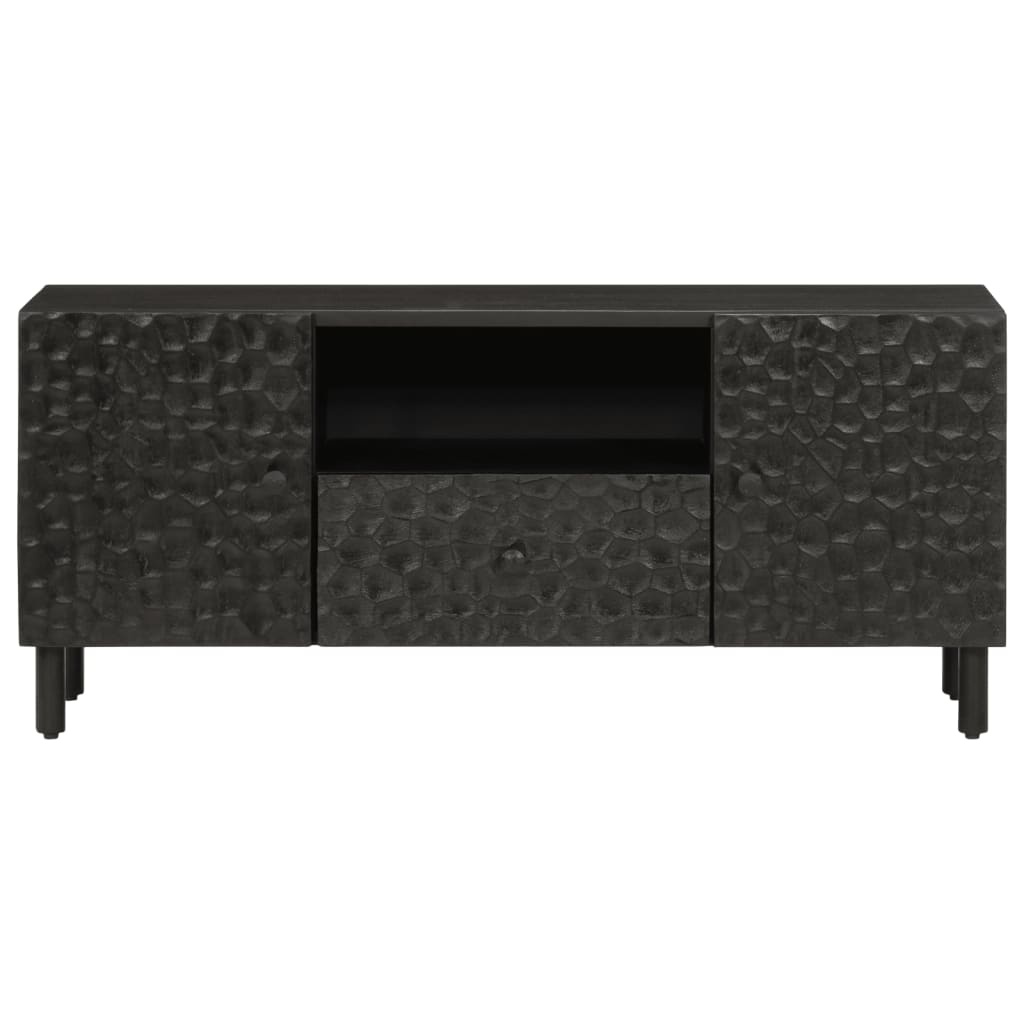 vidaXL Tv-meubel 105x33x46 cm massief mangohout zwart