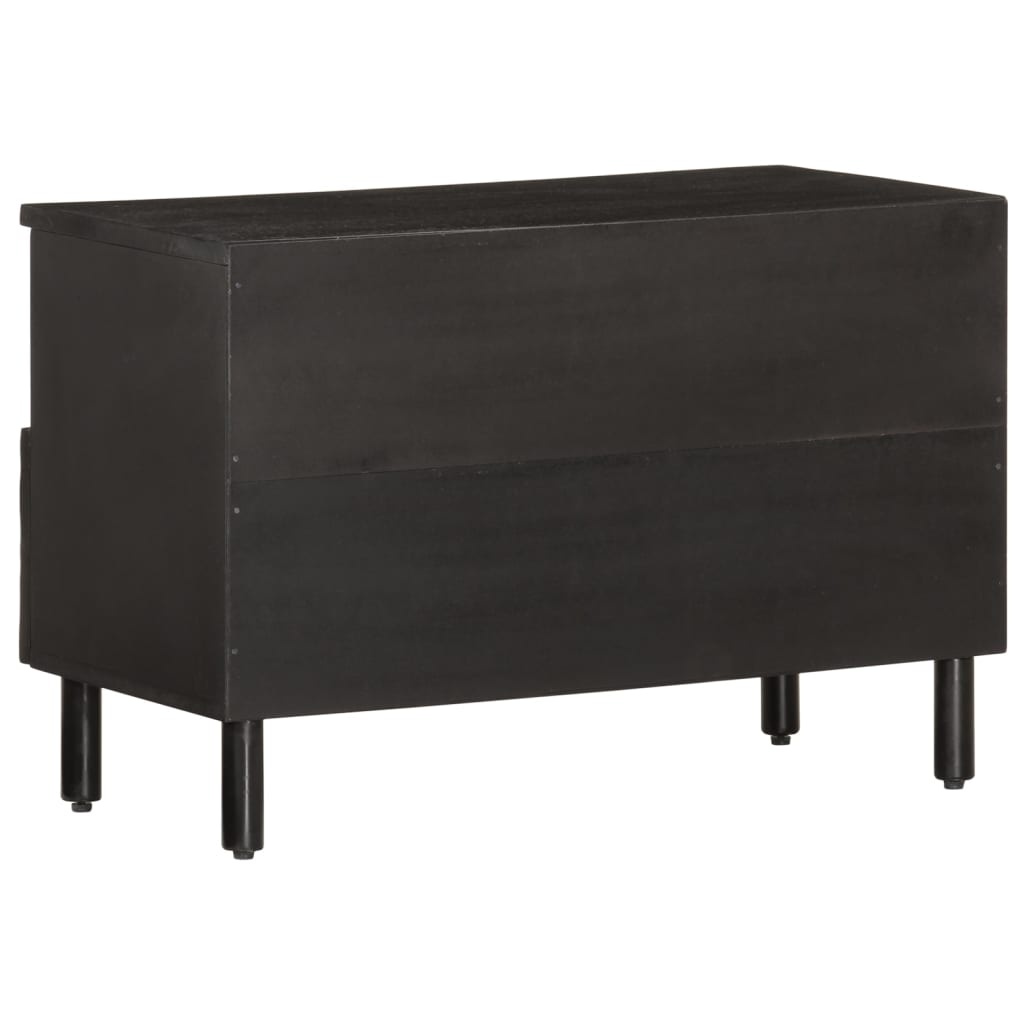 vidaXL Tv-meubel 70x33x46 cm massief mangohout zwart