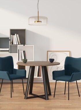 vidaXL Eetkamerstoelen 2 st fluweel blauw