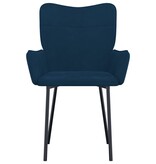 vidaXL Eetkamerstoelen 2 st fluweel blauw