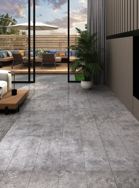 vidaXL Vloerplanken zelfklevend 5,21 m² 2 mm PVC betongrijs