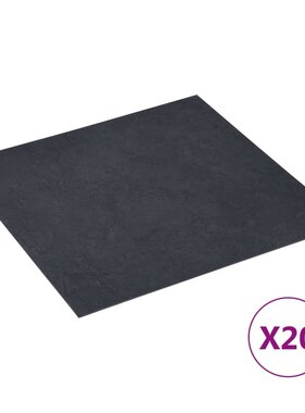 vidaXL Vloerplanken 20 st zelfklevend 1,86 m² PVC zwart marmerpatroon