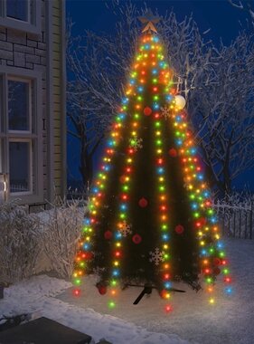 vidaXL Kerstboomverlichting met 300 LED's meerkleurig net 300 cm