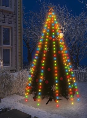 vidaXL Kerstboomverlichting met 250 LED's meerkleurig net 250 cm