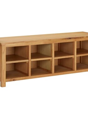 vidaXL Schoenenrek 114x37x45 cm massief eikenhout