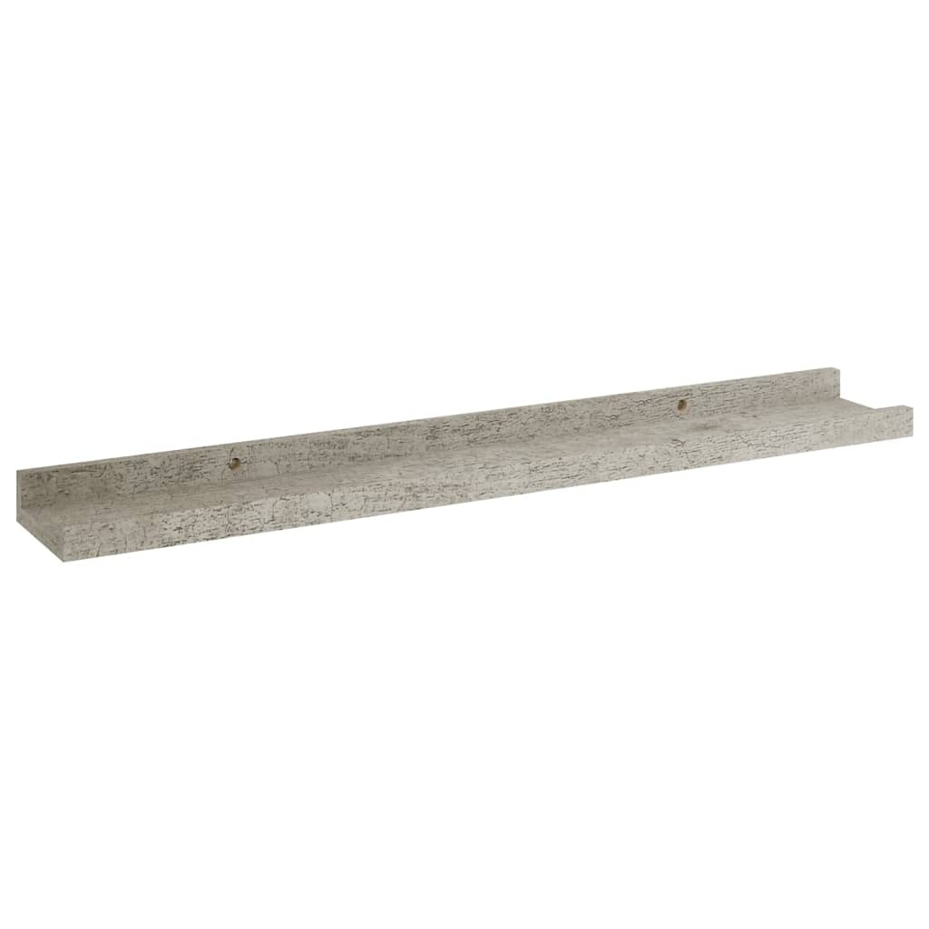 vidaXL Wandschappen 2 st 60x9x3 cm betongrijs