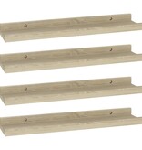 vidaXL Wandschappen 4 st 40x9x3 cm sonoma eikenkleurig