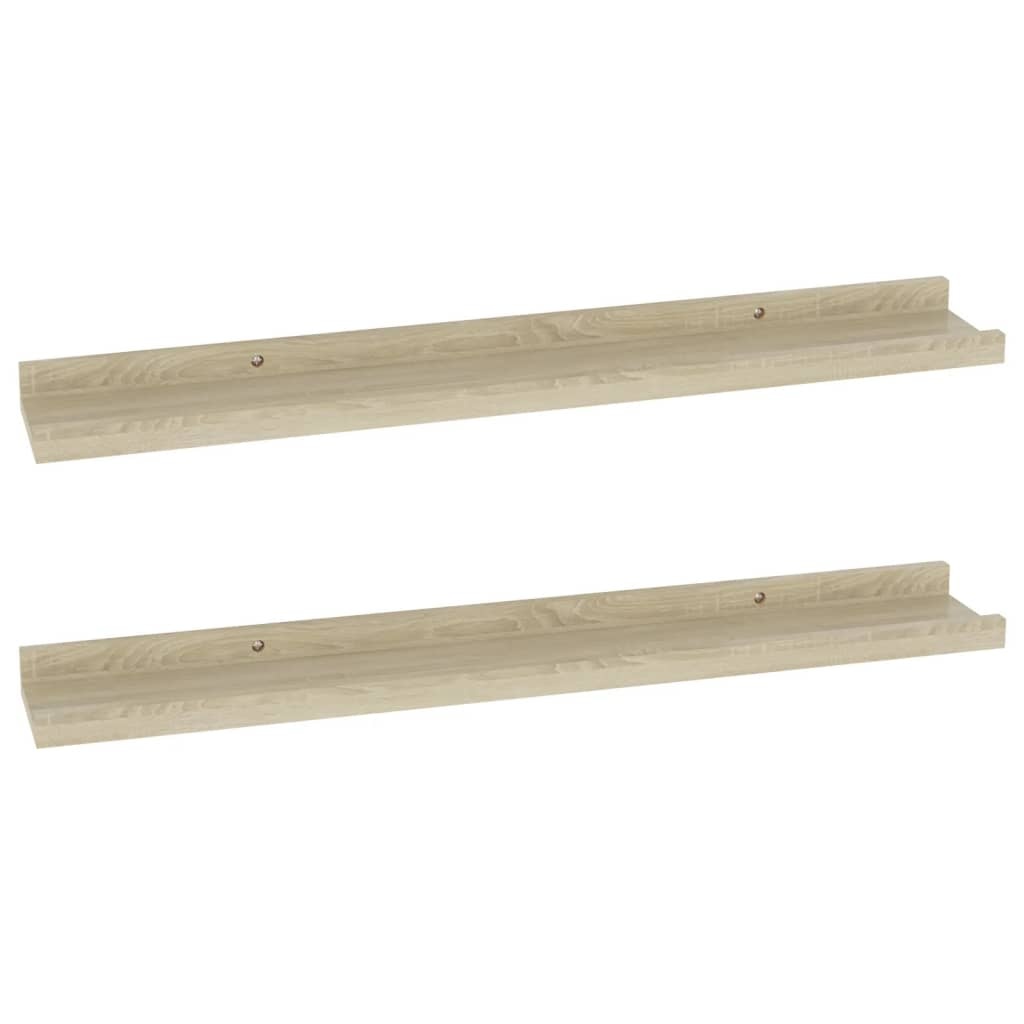 vidaXL Wandschappen 2 st 60x9x3 cm sonoma eikenkleurig