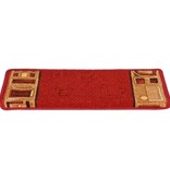 vidaXL Trapmatten zelfklevend 15 st 65x21x4 cm rood