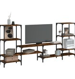 vidaXL Tv-meubel 206,5x28,5x95 cm bewerkt hout gerookt eikenkleurig