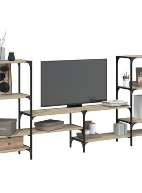 VidaXL Tv-meubel 206,5x28,5x95 cm bewerkt hout sonoma eikenkleurig