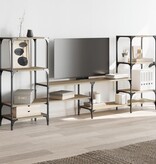 vidaXL Tv-meubel 206,5x28,5x95 cm bewerkt hout sonoma eikenkleurig