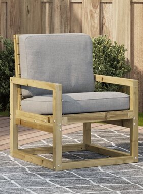 VidaXL Tuinstoel 57,5x63x76 cm geïmpregneerd grenenhout