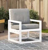 VidaXL Tuinstoel 57,5x63x76 cm massief grenenhout wit