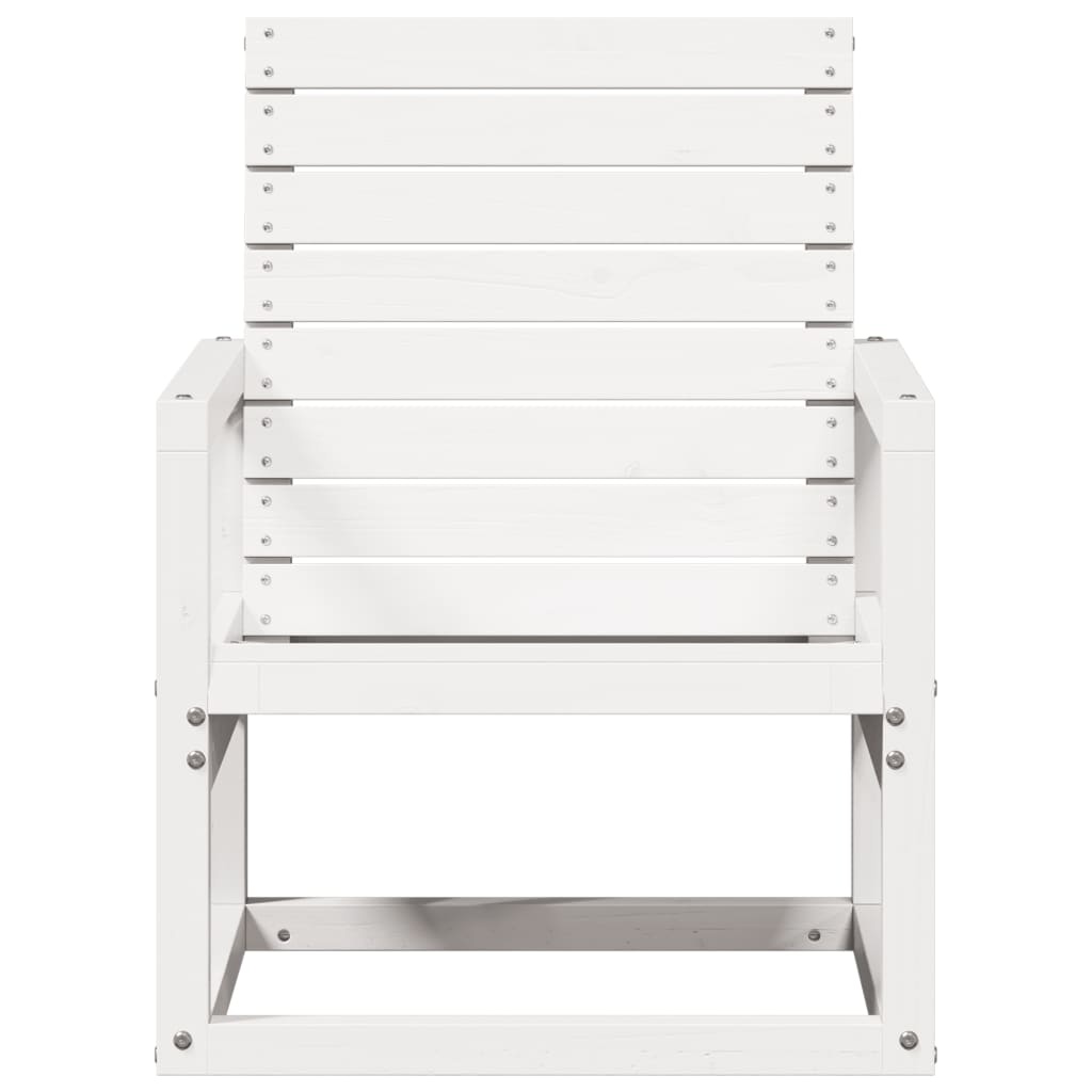 VidaXL Tuinstoel 57,5x63x76 cm massief grenenhout wit