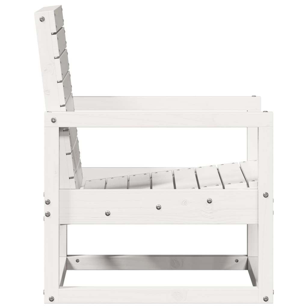 VidaXL Tuinstoel 57,5x63x76 cm massief grenenhout wit