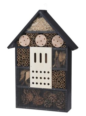 vidaXL Insectenhotel XL hout zwart