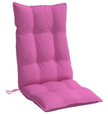 vidaXL Stoelkussens 6 st hoge rug oxford stof roze