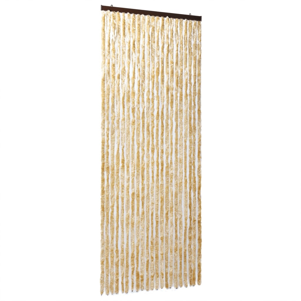 vidaXL Vliegengordijn 100x230 cm chenille beige