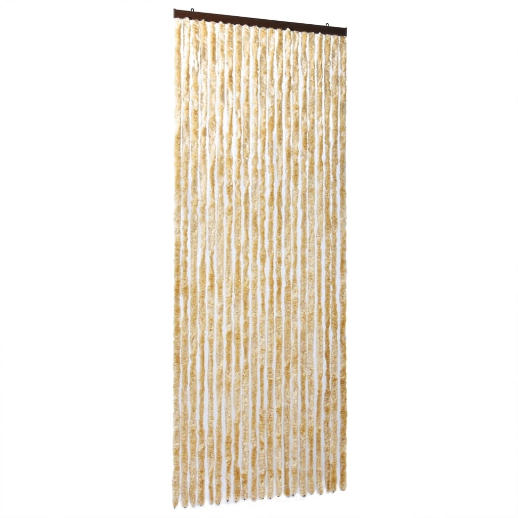 vidaXL Vliegengordijn 100x200 cm chenille beige