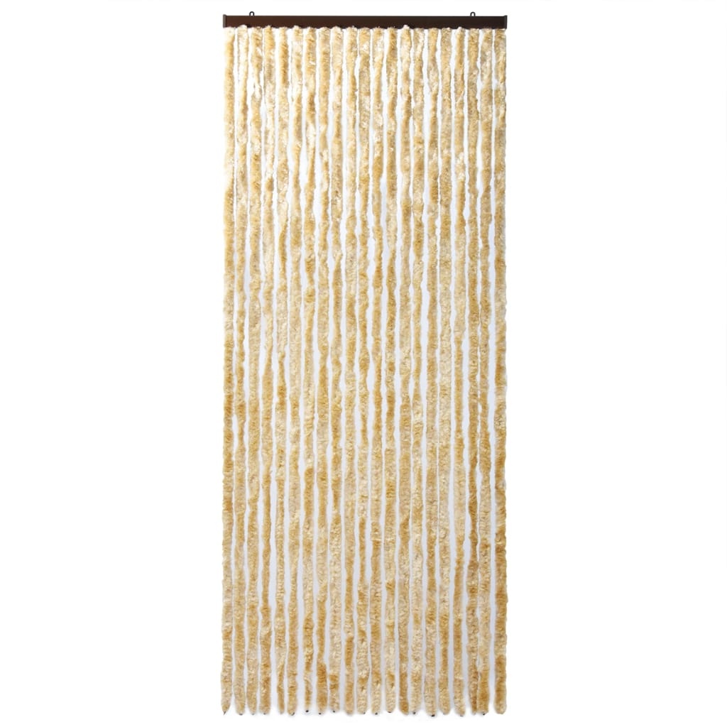 vidaXL Vliegengordijn 100x200 cm chenille beige