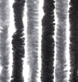 vidaXL Vliegengordijn 56x185 cm chenille grijs en zwart